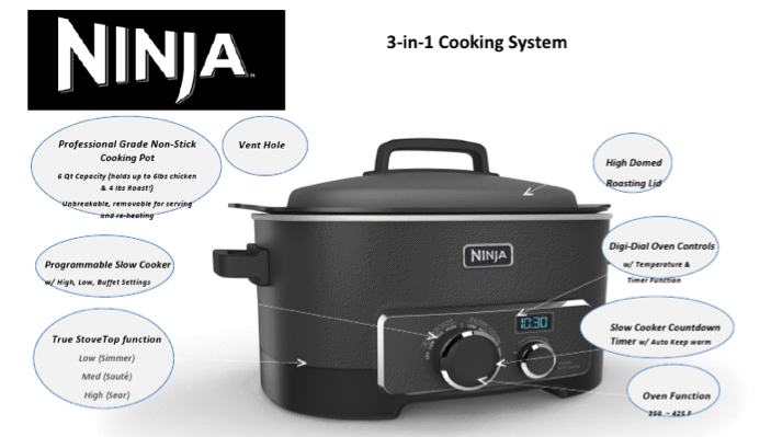 Save Time in the Kitchen with the Ninja Cooking System {Giveaway