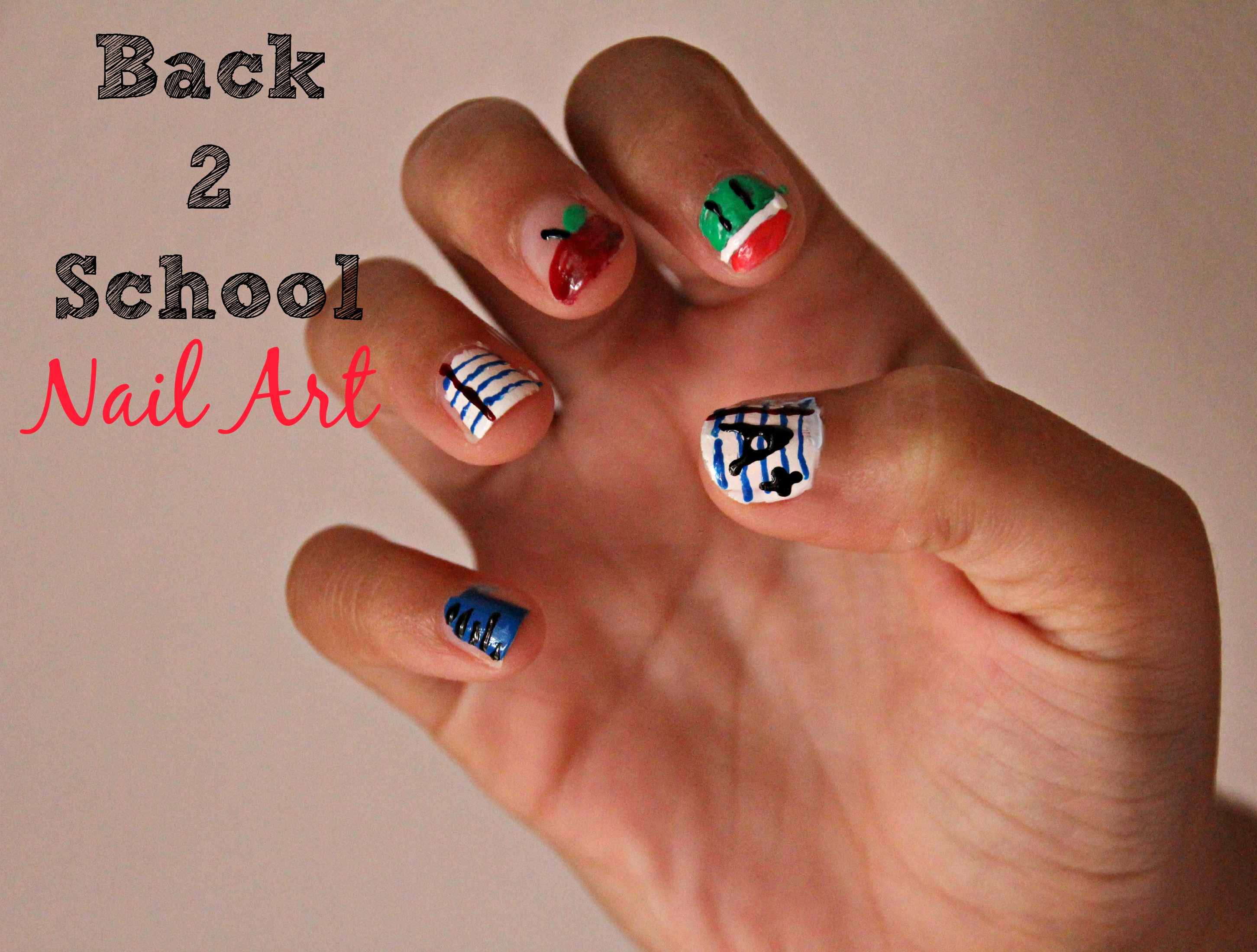 First Day of School Nail Art Tutorial - wide 4