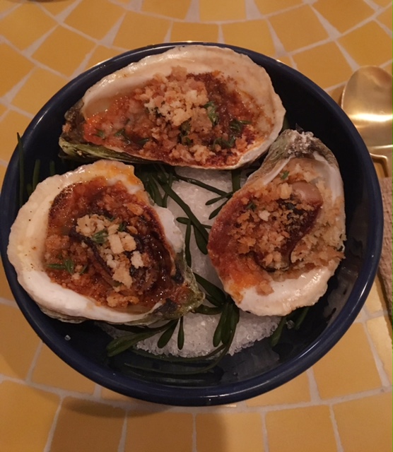 salted charbroiled oysters