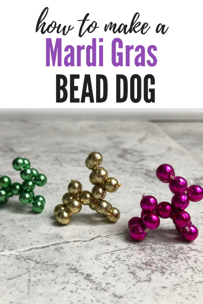 Mardi Gras Bead Dog